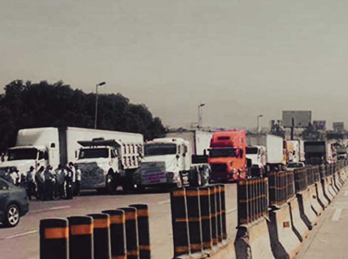 Se llevo a cabo protesta de transportistas