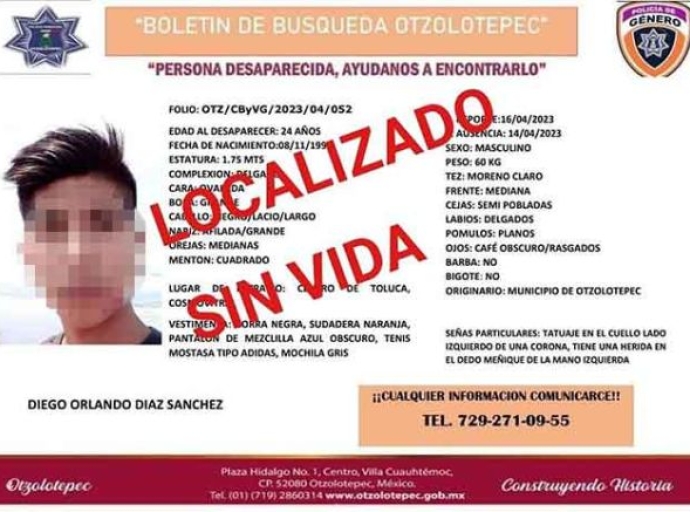 Diego fue por un pedido y más tarde lo encontraron sin vida