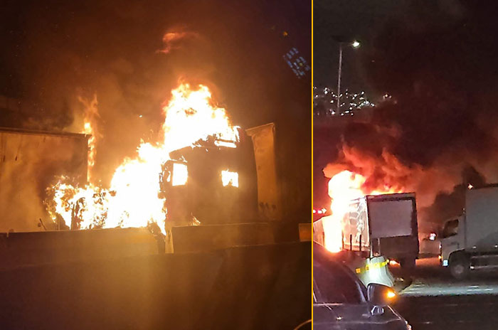 trailer incendio perinorte carretera mexico queretaro