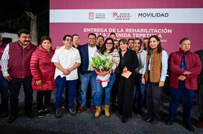Delfina Gómez entrega obra 
