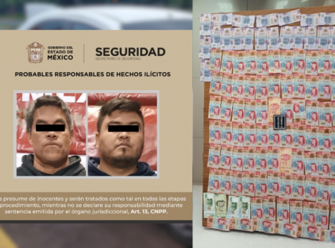 Detienen a dos sospechosos de extorsión durante operativo ARGOS