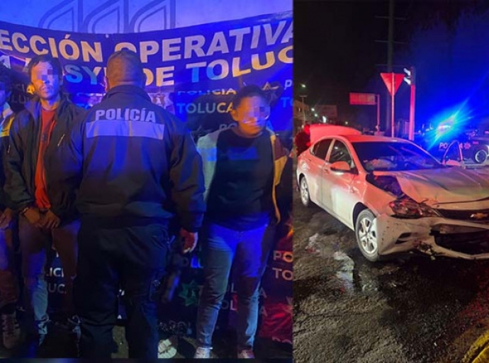Caen tres por robo de cable; mujer intentó huir y chocó en Paseo Colón 