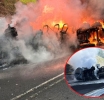 Explosión de pipa provoca cierre total de la México-Tuxpan 