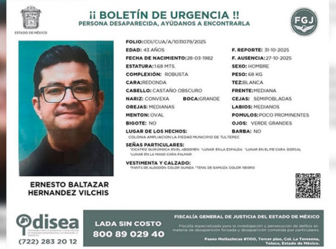 Desaparece sacerdote de la Diócesis 