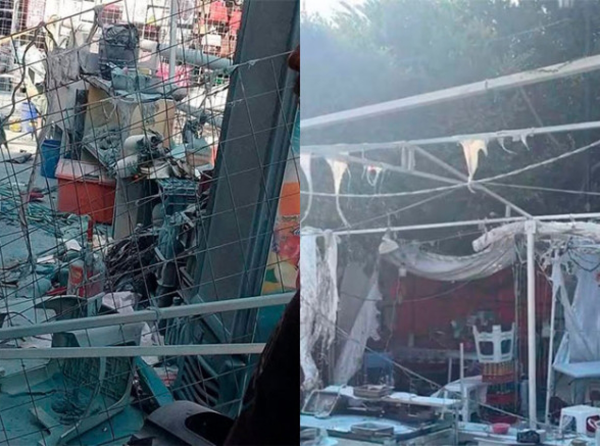 Explosión de tanque de gas en bazar navideño