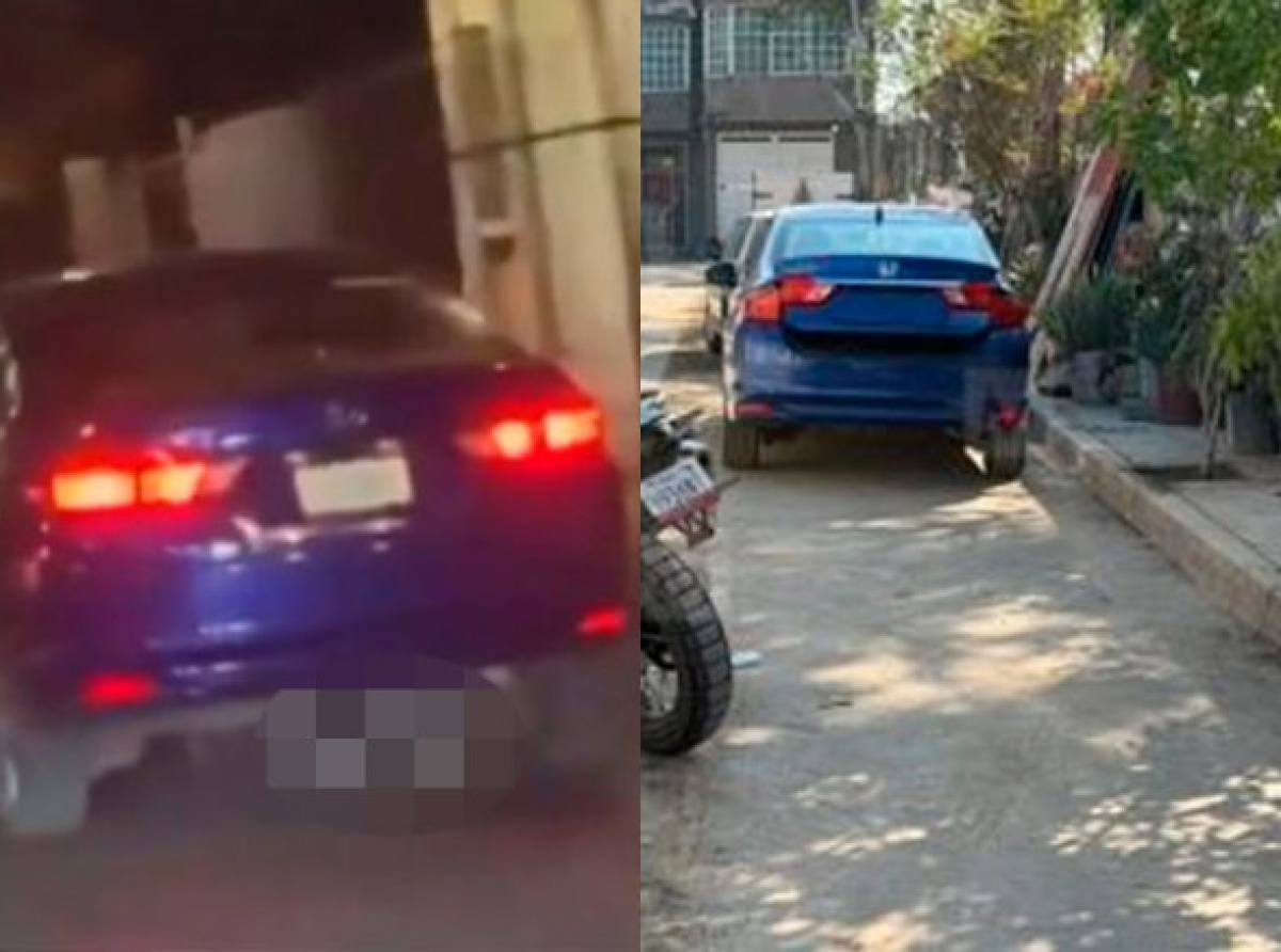 Hallan abandonado en Nezahualcóyotl el auto que arrastró a motociclista