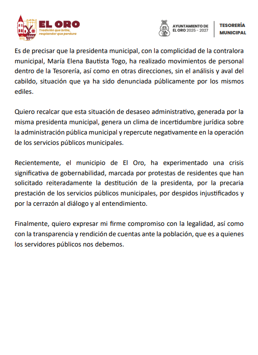comunicado el oro 1