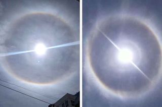 Los halos solares son fenómenos ópticos que ocurren en zonas templadas.