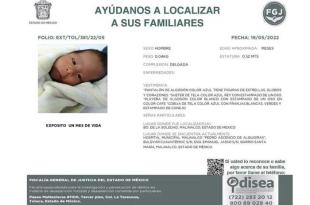 Fue abandonado sobra la cajuela de un carro.