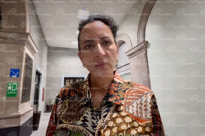 Ana Yurixi Leyva Piñón durante su llamado a establecer una mesa de diálogo con la Fiscalía del Estado de México.