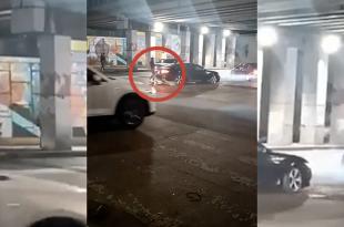 El pleito entre dos automovilistas fue grabado sobre Avenida Tecnológico.