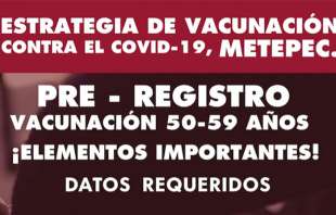 a vacunación será del 5 al 7 de mayo del presente año