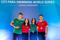 El equipo conquistó el metal dorado en la final de relevo 4x100 mixto, estilo libre, categoría S14.