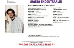 Carlos Alberto Guarneros, alumno de la UAEMéx, fue visto por última vez el 8 de febrero; autoridades y redes sociales se movilizan para localizarlo