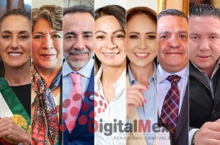 Claudia Sheinbaum, Delfina Gómez, Fernando Flores, Saray Benítez, Cristina Ruiz, Ricardo Moreno, Alberto Valdés