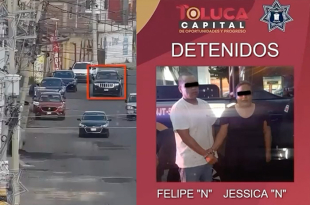 Las personas fueron identificadas como Felipe “N” y Jessica “N”, quienes fueron aseguradas y puestas a disposición del Ministerio Público.