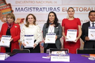Integrantes del Pleno del TEEM participaron en el Encuentro Nacional de Magistraturas 2026.