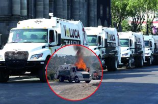 Una unidad de Servicios Públicos de Toluca resultó dañada en Xonacatlán; autoridades aseguran que la recolección de basura continúa sin afectaciones.