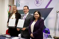 Autoridades del TRIJAEM y 50 Más Uno Estado de México firmaron el acuerdo de colaboración para fortalecer la igualdad sustantiva.