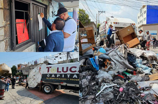 La limpieza se realizó con apoyo de la Policía Municipal y concluyó con el retiro voluntario del residente.