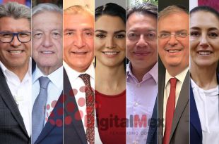 Ricardo Monreal, AMLO, Adán Augusto López, Gabriela Jiménez, Mario Delgado, Marcelo Ebrard, Claudia Sheinbaum