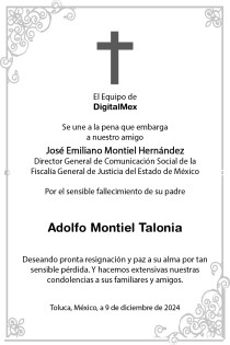 Esquela Adolfo Montiel Talonia