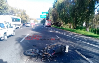 #Tollocan: muere motociclista al derrapar y ser atropellado