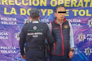 Joaquín “N”, de 57 años, fue detenido en la zona de La Merced-Alameda, en Toluca, tras ser señalado de hacerse pasar por inspector.