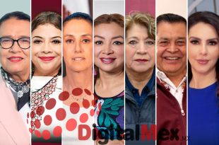 Rosa Icela Rodríguez, Clara Brugada, Claudia Sheinbaum, Yoselin Mendoza, Delfina Gómez, Juan Hugo de la Rosa, Arlén Siu Jaimes