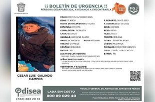 Lo vieron por última vez en Santiago Tilapa