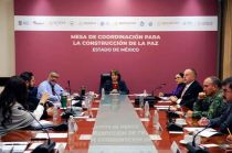 En la Mesa también se analizó el reporte de seguridad en los 125 municipios mexiquenses.