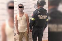 El detenido fue trasladado al Ministerio Público tras ser sorprendido con presunta droga en San José el Cuartel.