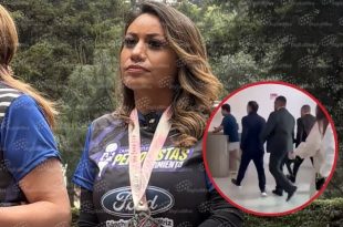 La diputada Ruth Salinas Reyes en entrevista con medios de comunicación, donde informó que dará seguimiento al caso del alcalde de Metepec.