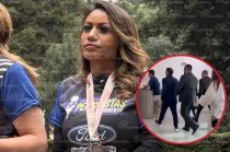La diputada Ruth Salinas Reyes en entrevista con medios de comunicación, donde informó que dará seguimiento al caso del alcalde de Metepec.