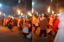 Video: Avientan a “Jesús” en plena representación en Edoméx y termina lesionado