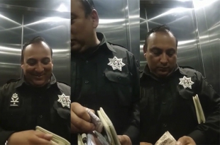 #Video: Captan a mando policiaco de Tlalnepantla recibiendo "moche"