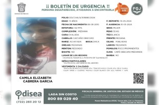 A las 5:45 horas del viernes pasado fue la última vez que la menor tuvo actividad en WhatsApp.