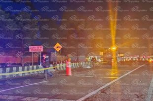 Autoridades resguardaron la zona del atropellamiento en la autopista Toluca-Atlacomulco.