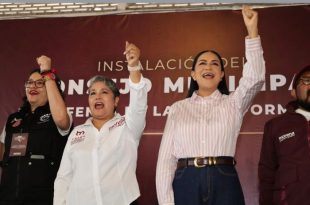 Integrantes de Morena participaron en la instalación del Consejo Municipal.