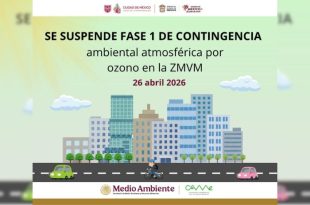 Autoridades ambientales anuncian la suspensión de la contingencia por ozono.