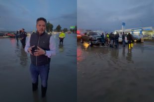 Autoridades atendieron inundaciones en el puente “El 80” de Calimaya.