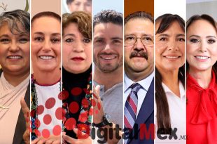 Luz Ma. Hernández, Claudia Sheinbaum, Delfina Gómez, Pepe Couttolenc, Reginaldo Sandoval, Verónica Moreno, Cristina Ruiz