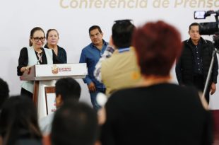 Azucena Cisneros informó avances en el suministro de agua potable en la Quinta Zona.