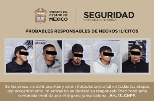 Una persecución policial terminó con la captura de cinco hombres señalados por el robo a un establecimiento comercial en el municipio de La Paz.