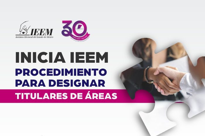 Aviso del IEEM sobre la convocatoria para la designación de titulares de la Dirección de Partidos Políticos y la Unidad de Comunicación Social.