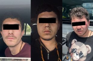 Tres hombres fueron detenidos en Jilotzingo tras una persecución.