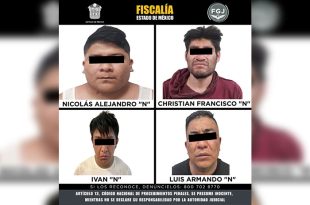 Los cuatro detenidos fueron ingresados al Centro Penitenciario y de Reinserción Social de Texcoco.