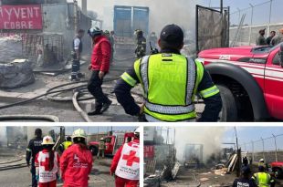 El incendio provocó movilización del cuerpo de emergencias.