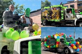 Con unidades decoradas y recursos propios, el personal transformó sus rutas de trabajo en una jornada de convivencia y cercanía ciudadana.