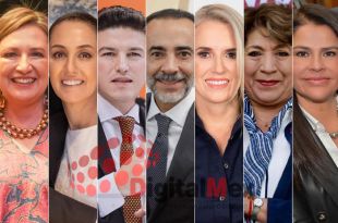 Xóchitl Gálvez, Claudia Sheinbaum, Samuel García, Fernando Flores, Romina Contreras, Delfina Gómez, Karla Aguilar